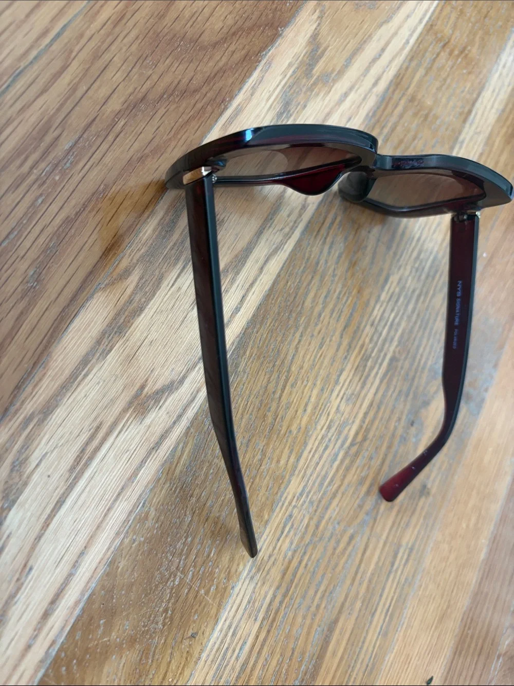 NYS Polarized Oversized Square Sunglasses Brown